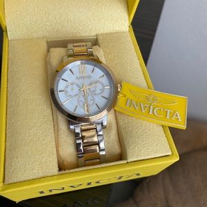 Women’s gold and silver invicta watch